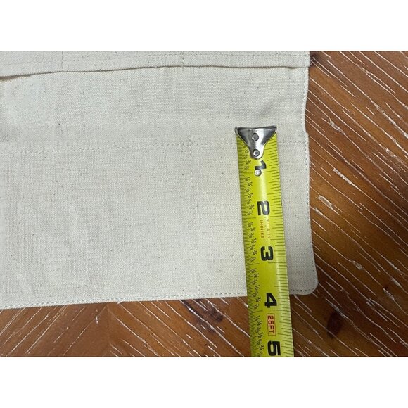 Natural Canvas Tech Organization Roll With Elastic Strap & Multiple Pockets - Picture 10 of 11